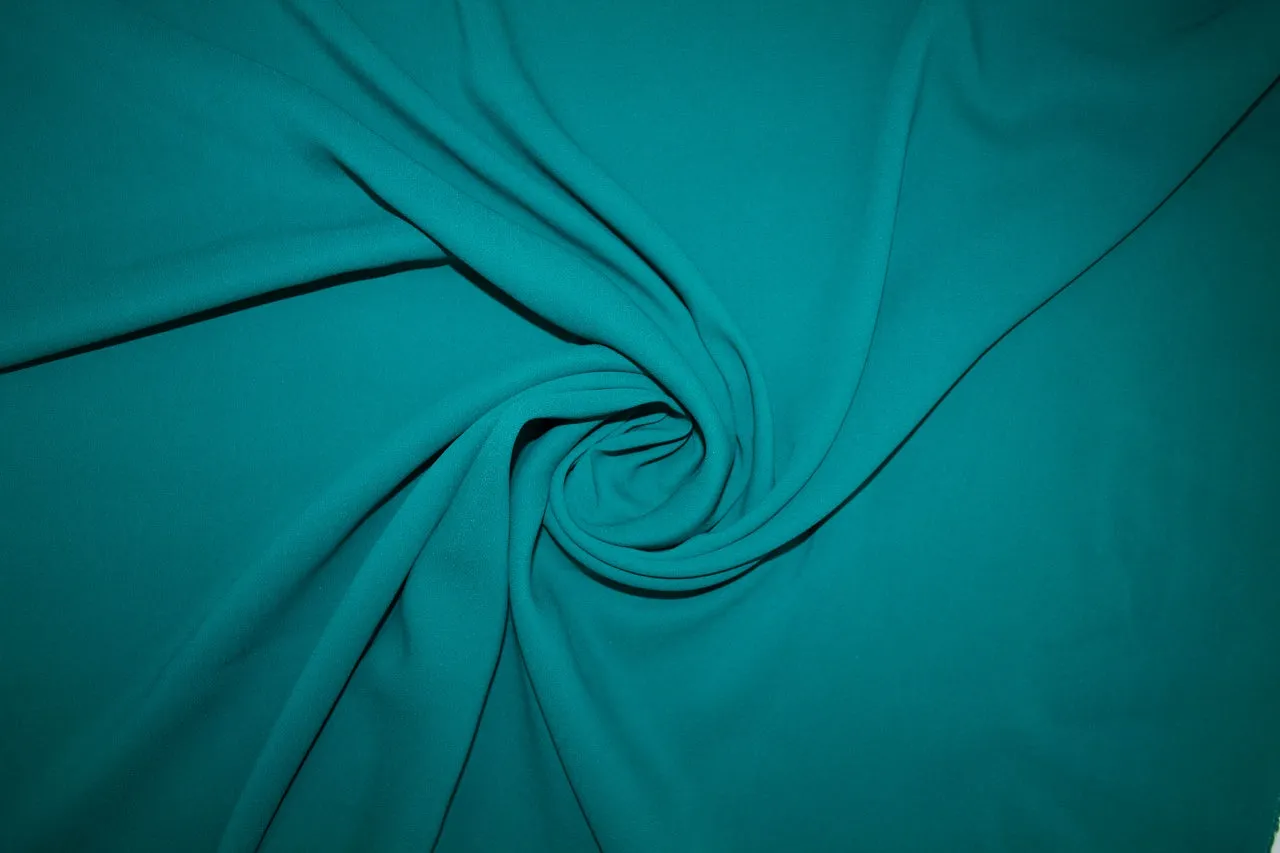 2  yards of 4-Ply Stretch Silk Crepe - Alpine Green - AS IS