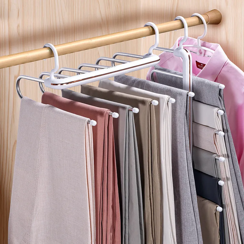 6-Layer Extendable Folding Pants Hanger, HG0096