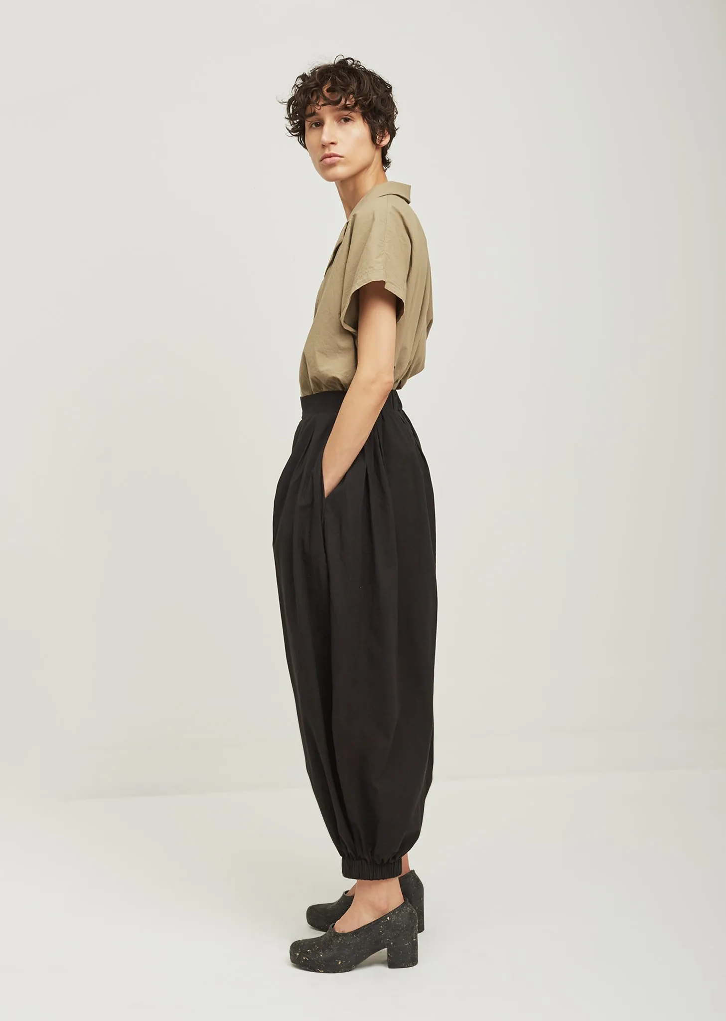 Akari Pleated Cotton Pants