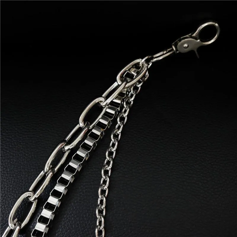 Badass Silver Punk Sword Triple Biker Pants Chain Wallet Chain For Men