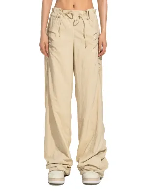 Beige Fabric Protector Jogging Pants