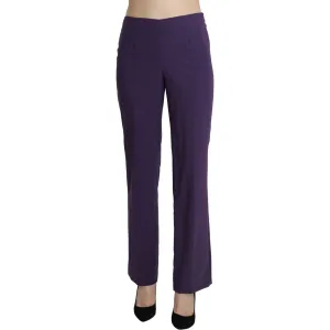 BENCIVENGA Elegant High Waist Violet Straight Pants