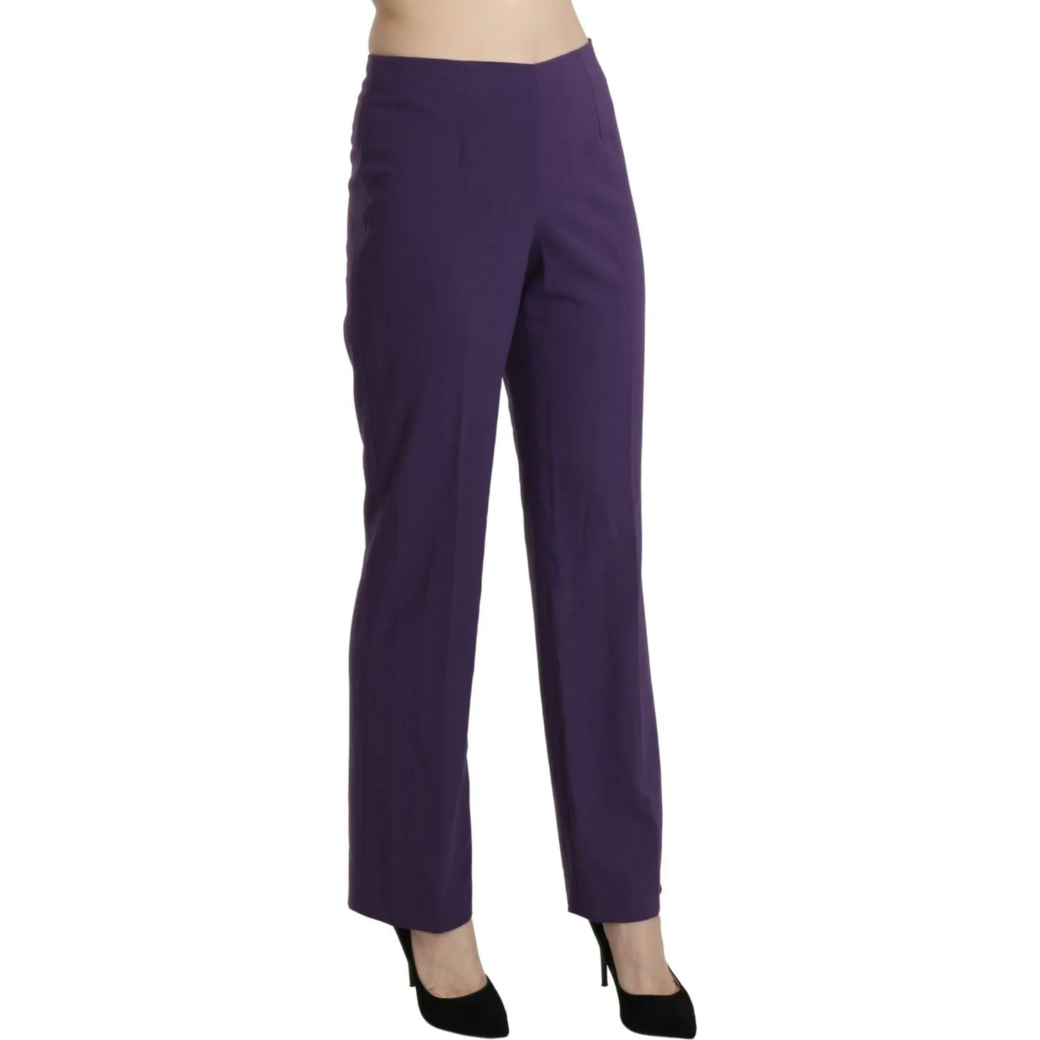 BENCIVENGA Elegant High Waist Violet Straight Pants