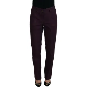 BENCIVENGA Elegant Tapered Purple Cotton Pants