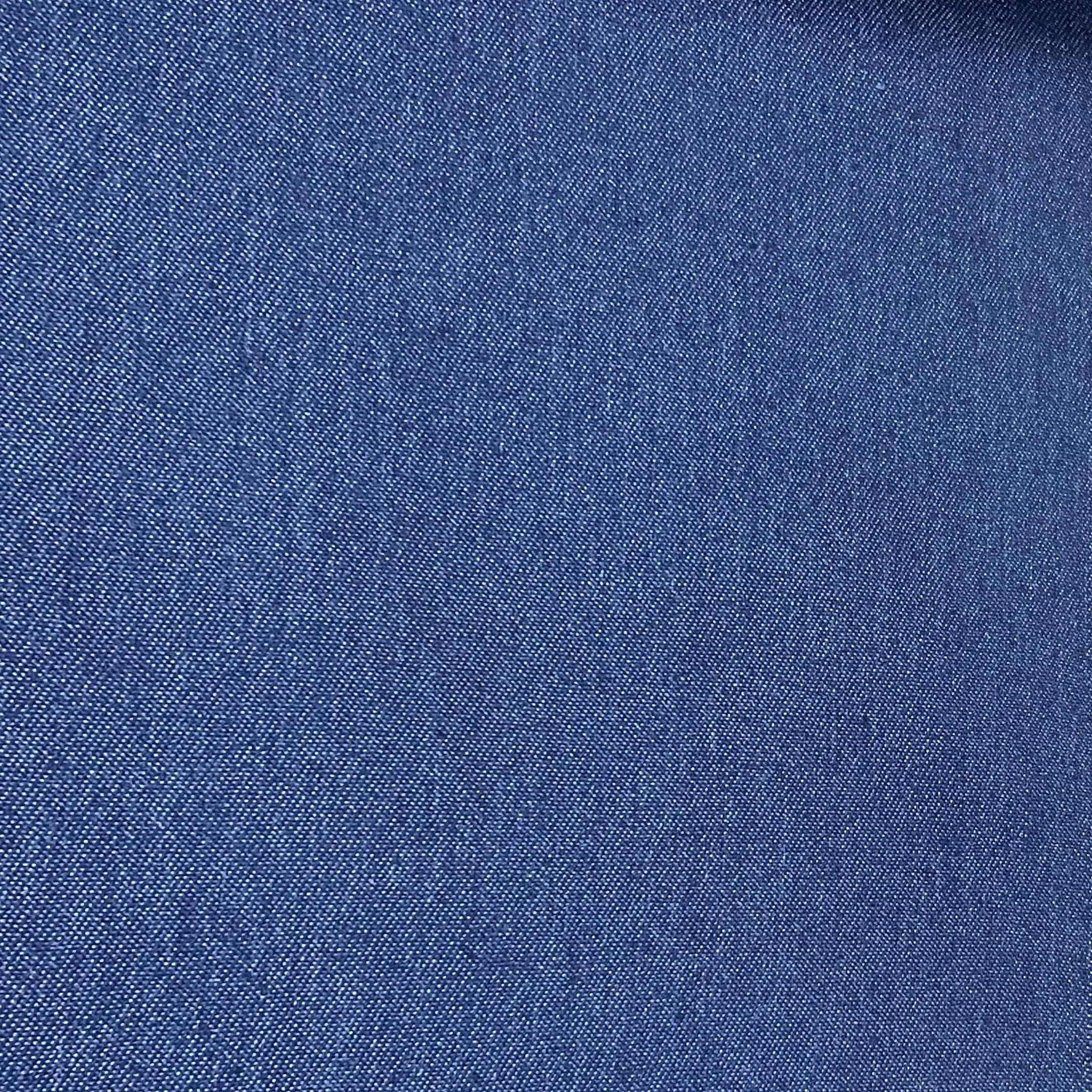 Blue And Grey Solid Denim Fabric 19638