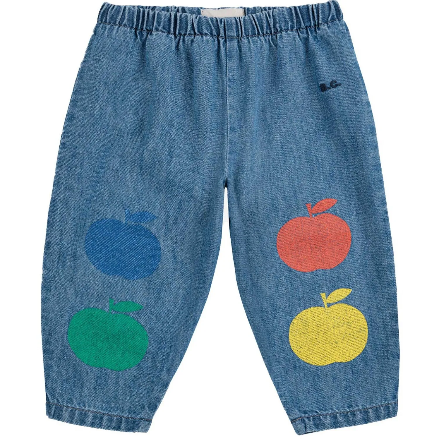 Bobo Choses Poma Multicolor Light Blue Denim Pants