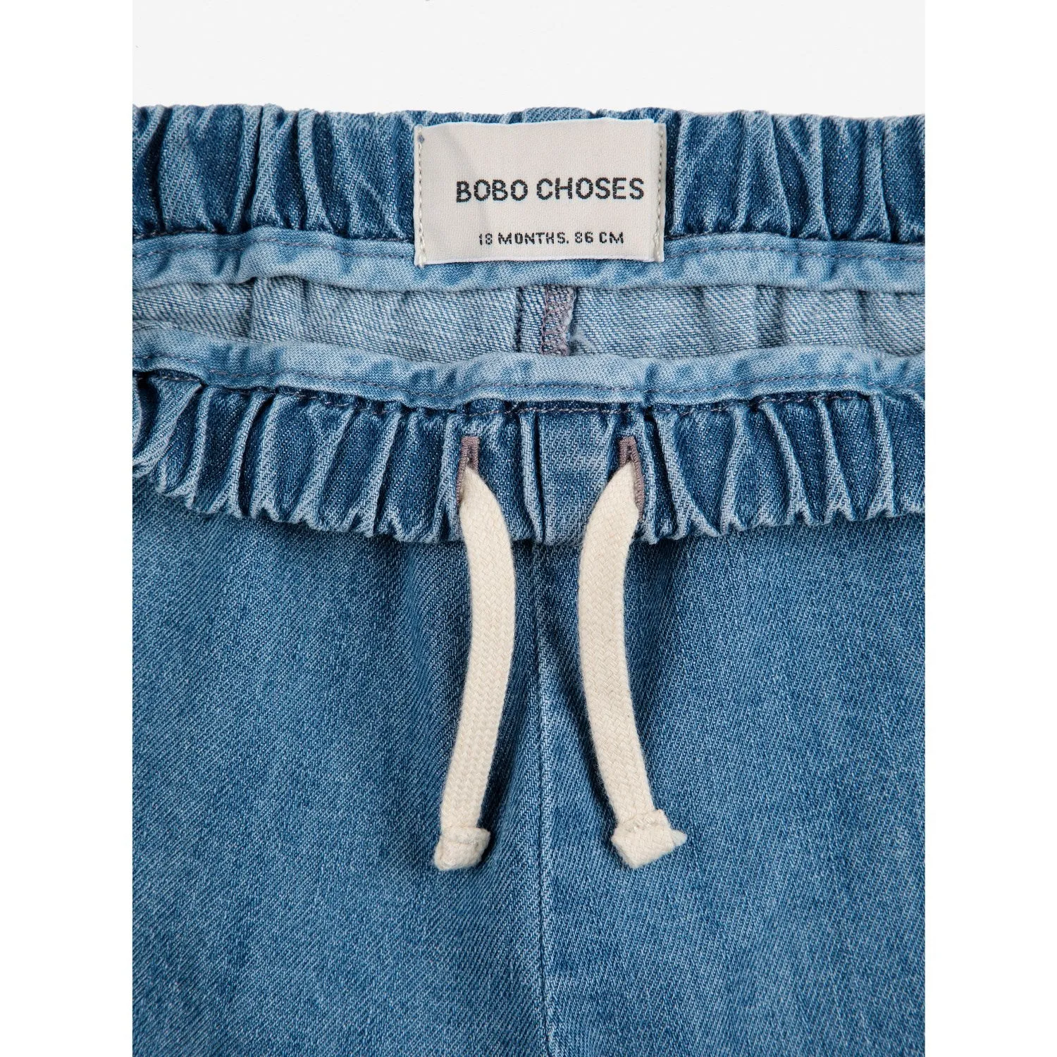 Bobo Choses Poma Multicolor Light Blue Denim Pants