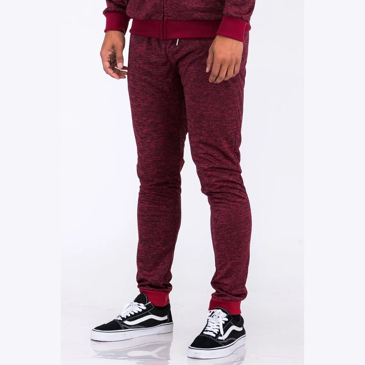 Burgundy Marbled Lightweight Jogger