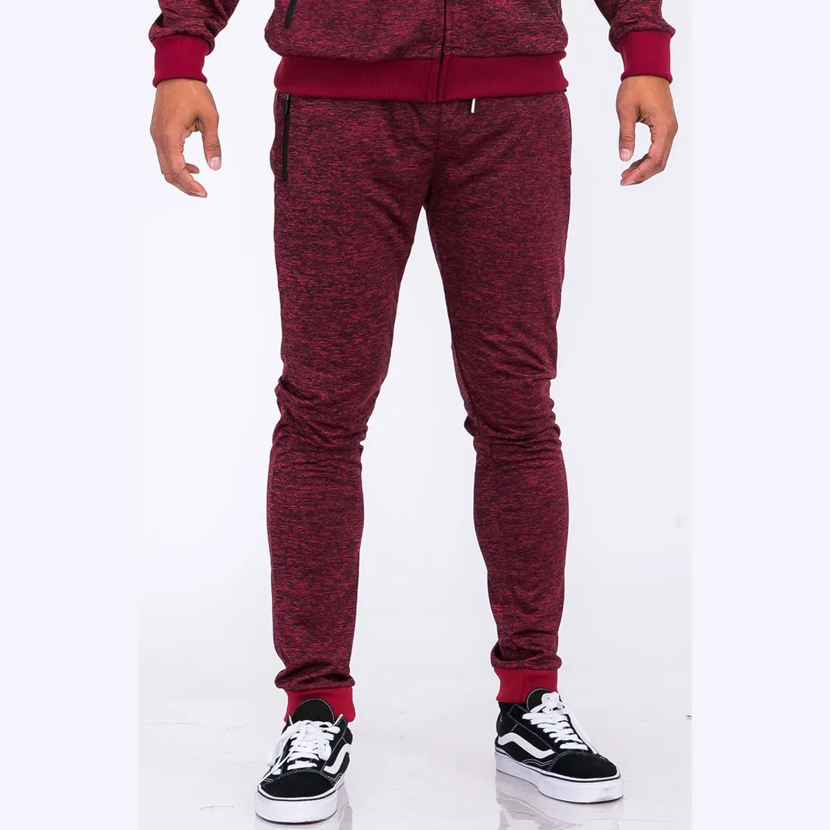 Burgundy Marbled Lightweight Jogger