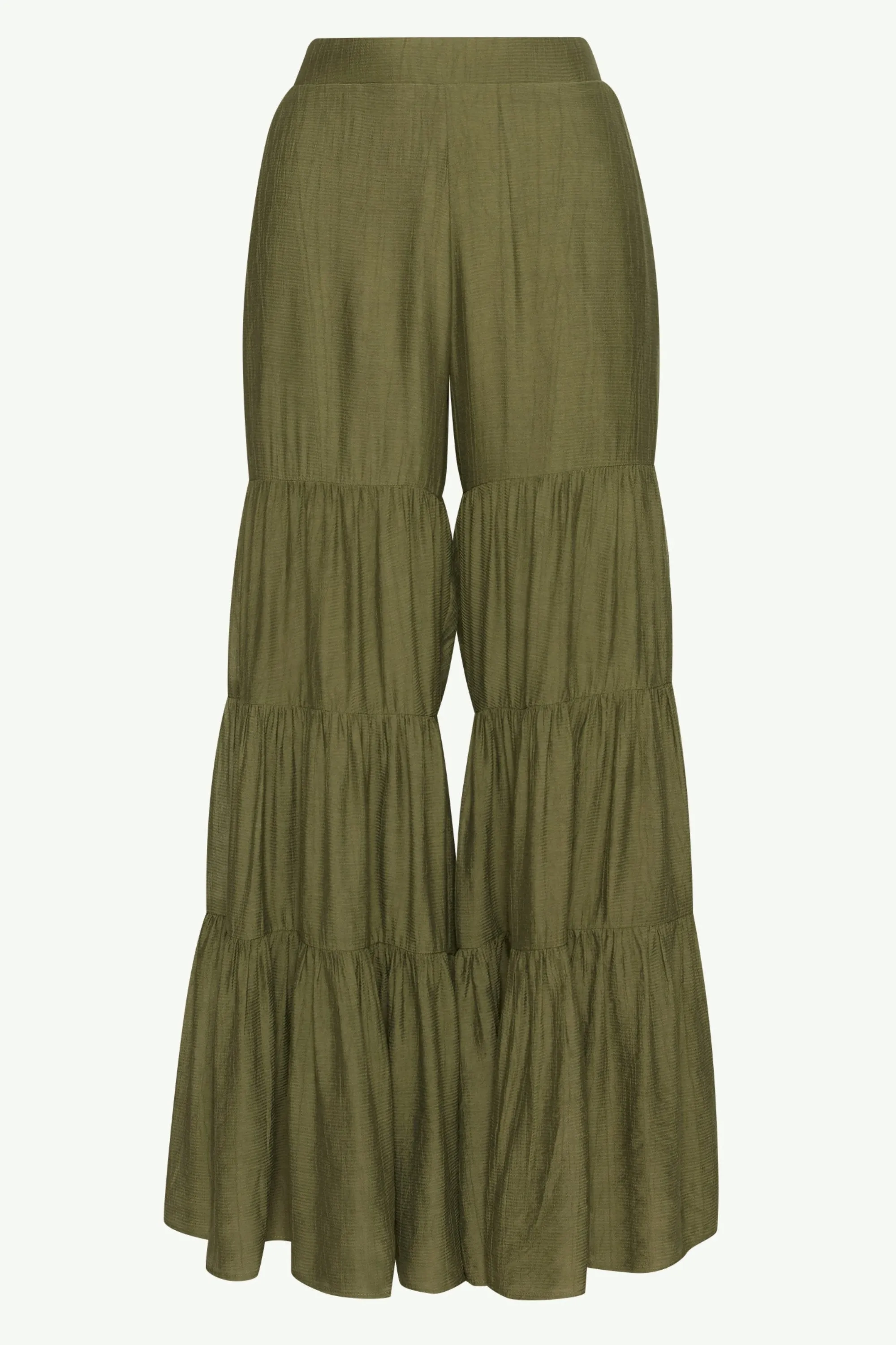 Bushra Palazzo Wide Leg Pants - Olive