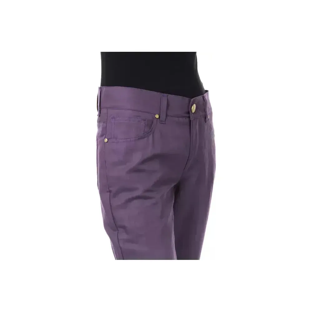 BYBLOS Purple Cotton Women Pants