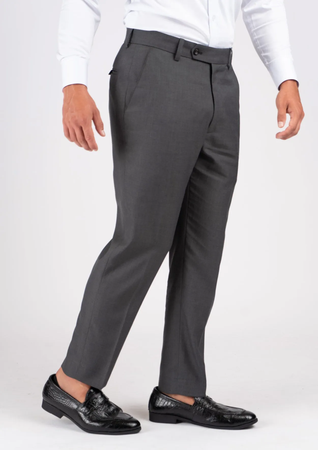 Charcoal Sharkskin Pants