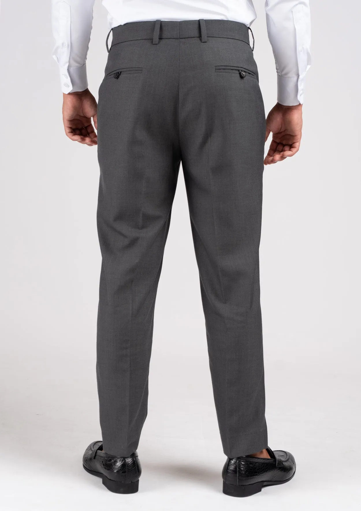 Charcoal Sharkskin Pants