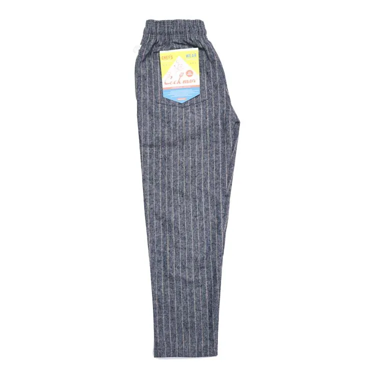 Cookman Chef Pants - Wool Mix Stripe : Light Gray