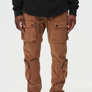 CORDUROY UTILITY PANTS CAMEL