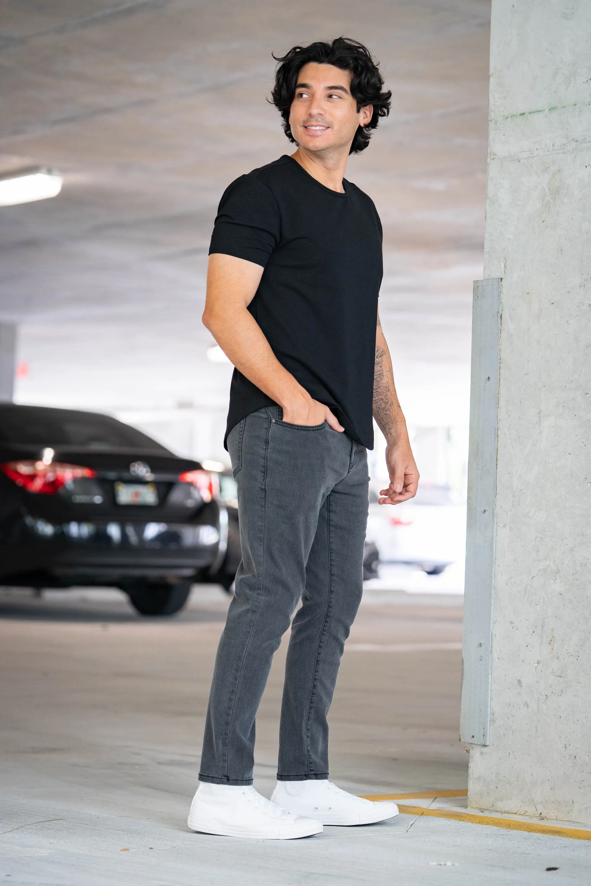 Core Extra Stretch Jeans Charcoal