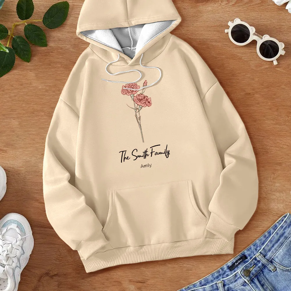 Custom Birth Flower Bouquet Sweatshirt Personalized Birth Flower Sweater Gifts for Mom