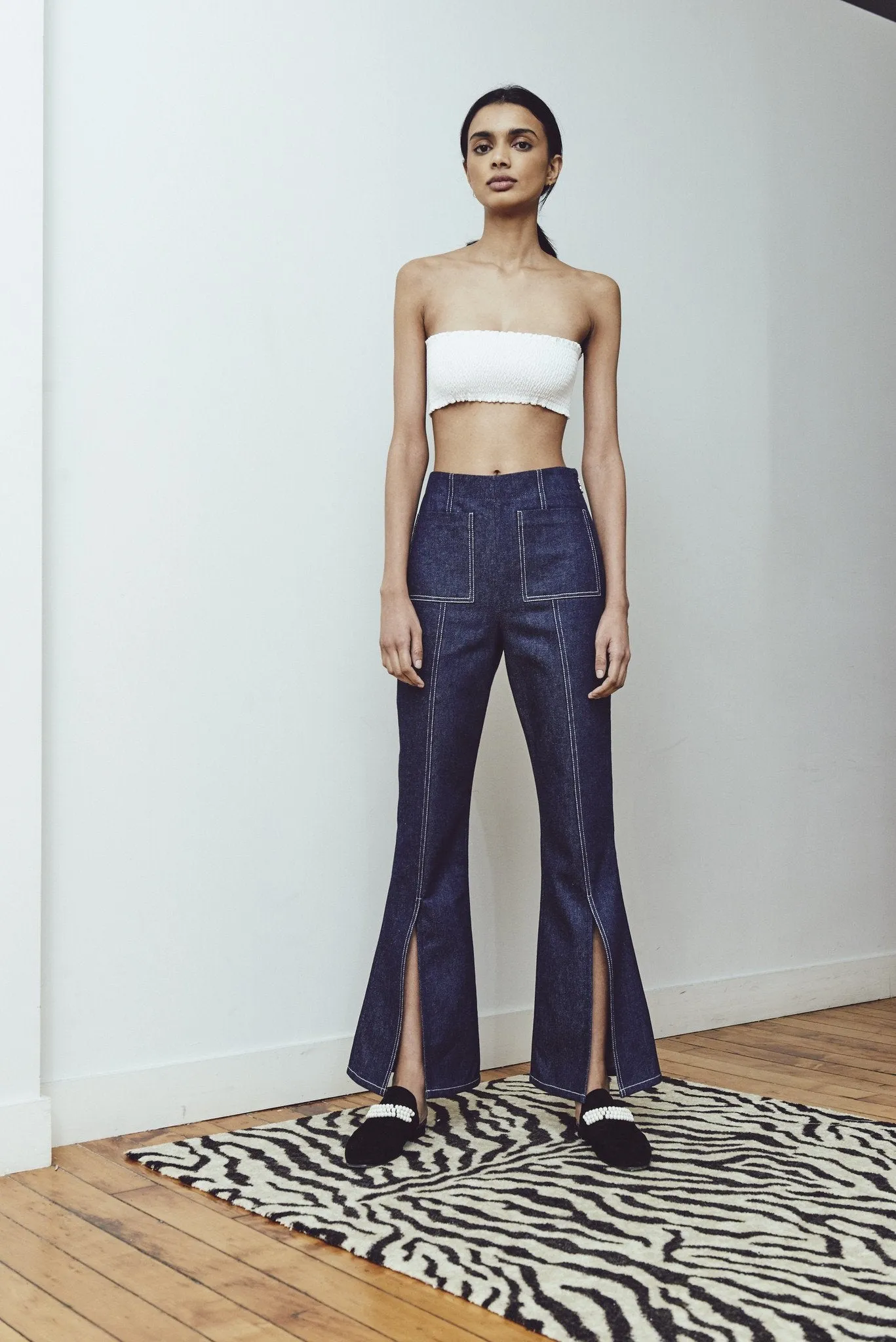 DENIM SLIT PANT