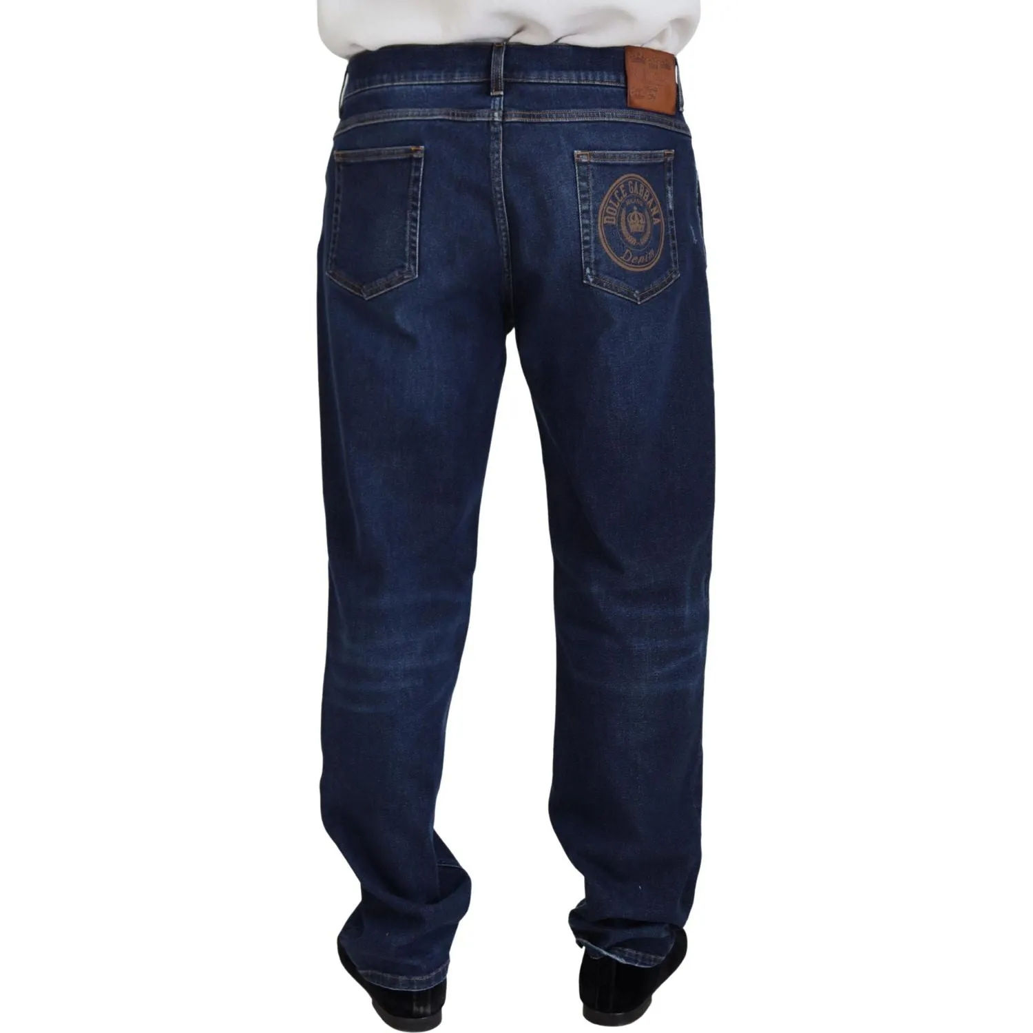 Dolce & Gabbana Elegant Blue Washed Denim Pants