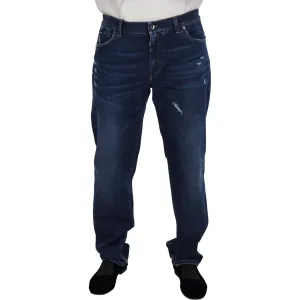 Dolce & Gabbana Elegant Blue Washed Denim Pants