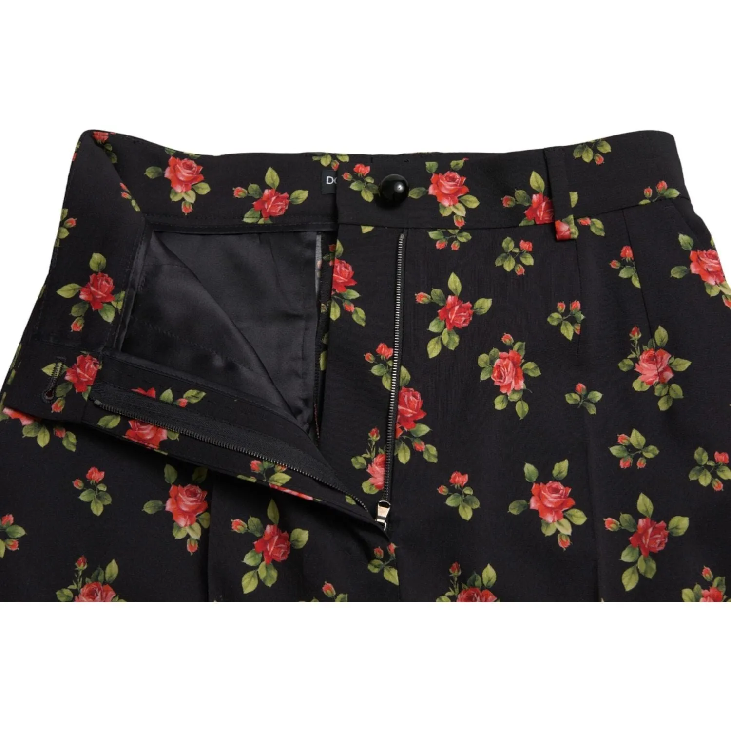 Dolce & Gabbana Elegant High-Waist Floral Tapered Pants