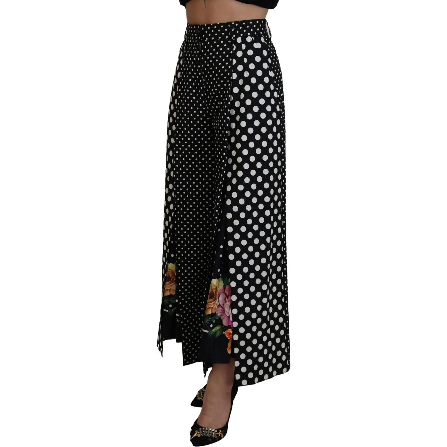 Dolce & Gabbana Elegant High-Waist Polka Dot Pants