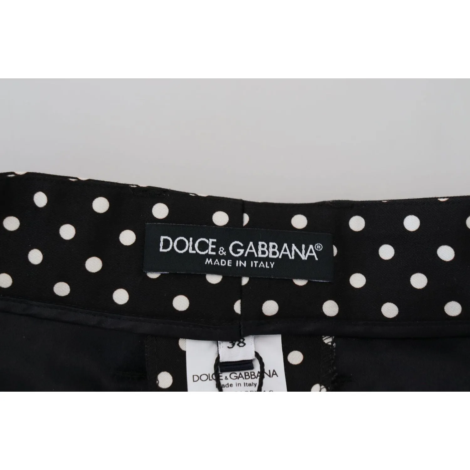 Dolce & Gabbana Elegant High-Waist Polka Dot Pants