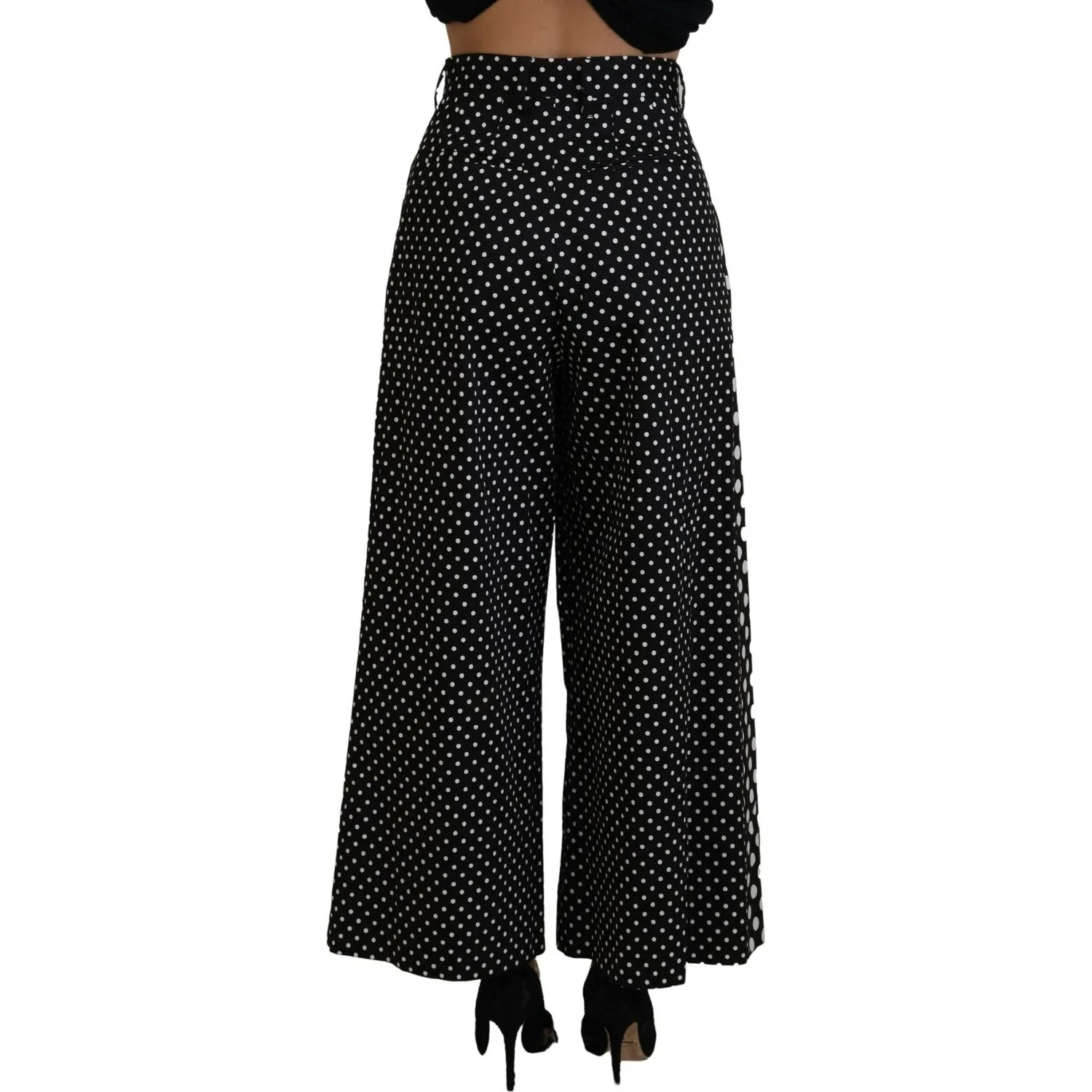 Dolce & Gabbana Elegant High-Waist Polka Dot Pants