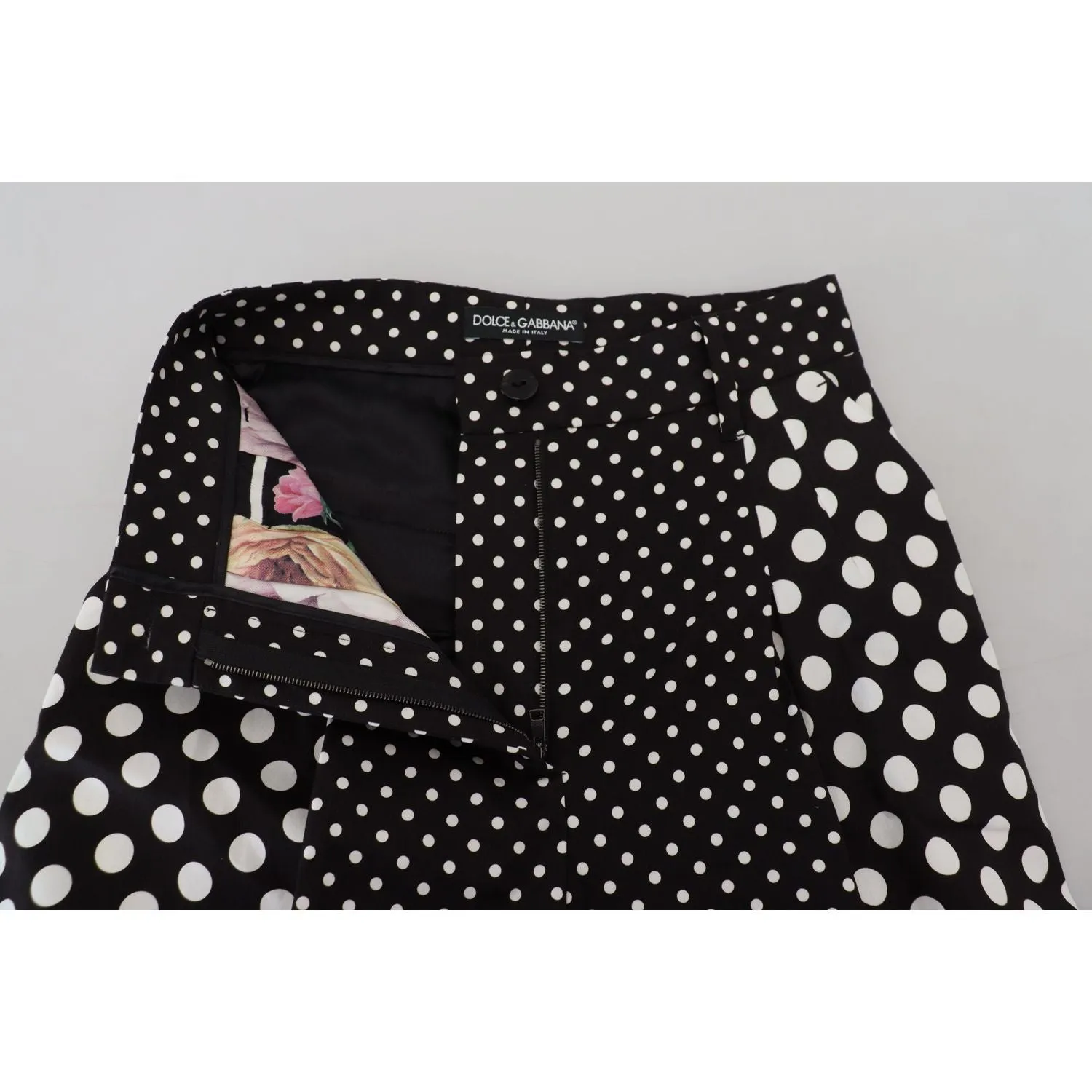 Dolce & Gabbana Elegant High-Waist Polka Dot Pants