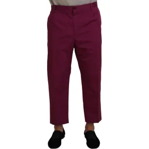 Dolce & Gabbana Elegant Magenta Cotton Stretch Pants