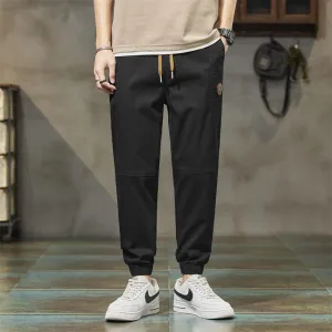 Elastic Waist Tapered Loose Fit Pants