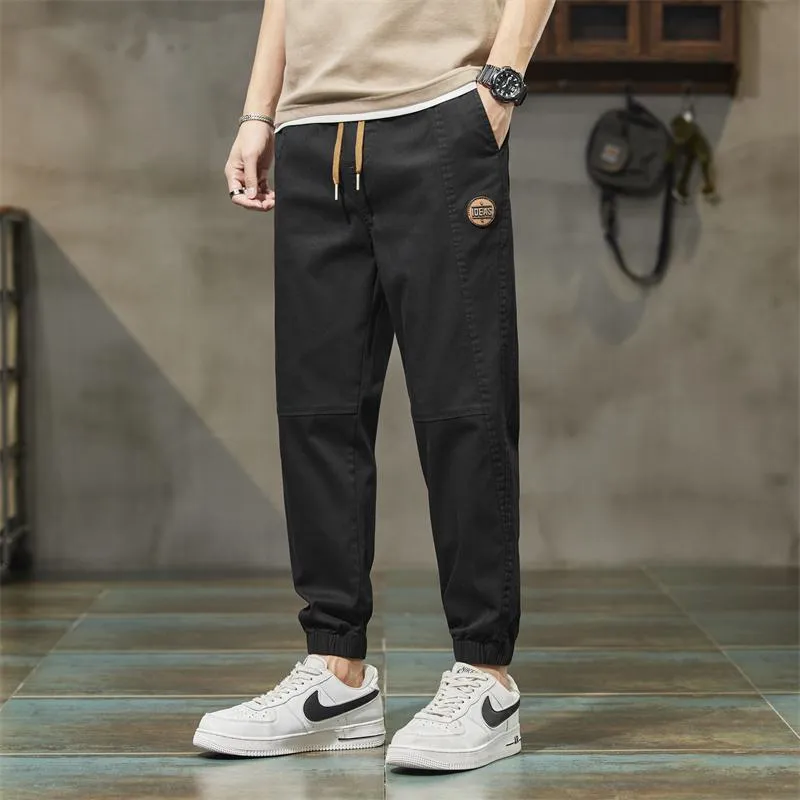 Elastic Waist Tapered Loose Fit Pants