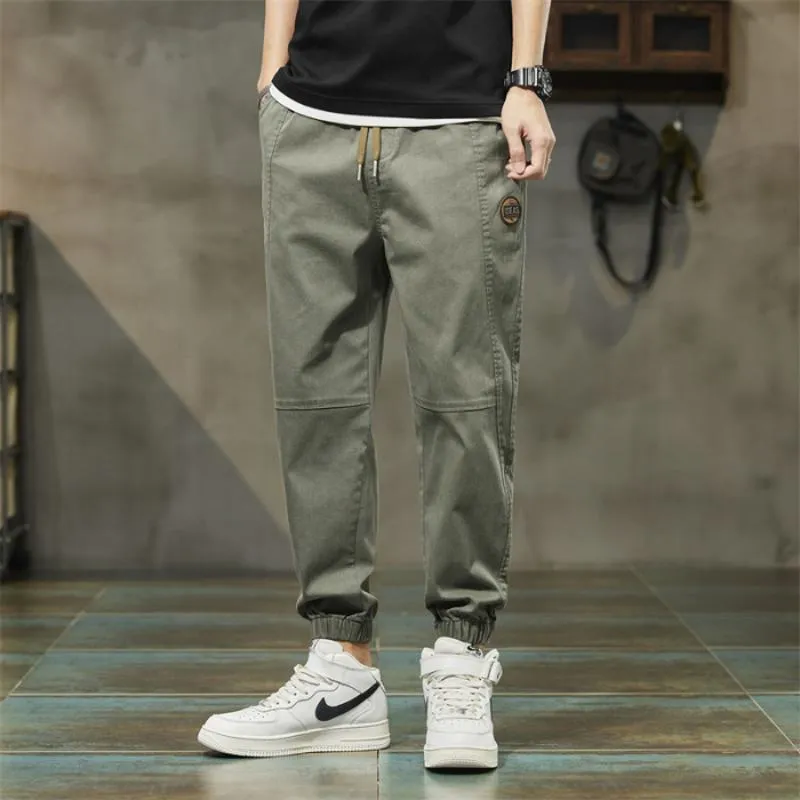 Elastic Waist Tapered Loose Fit Pants