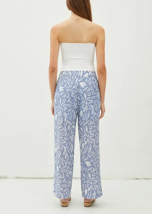 FINAL SALE - Cute & Classic Blue Printed Pants