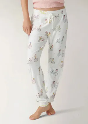 Laila Jam Pant Floral Market - Ivory