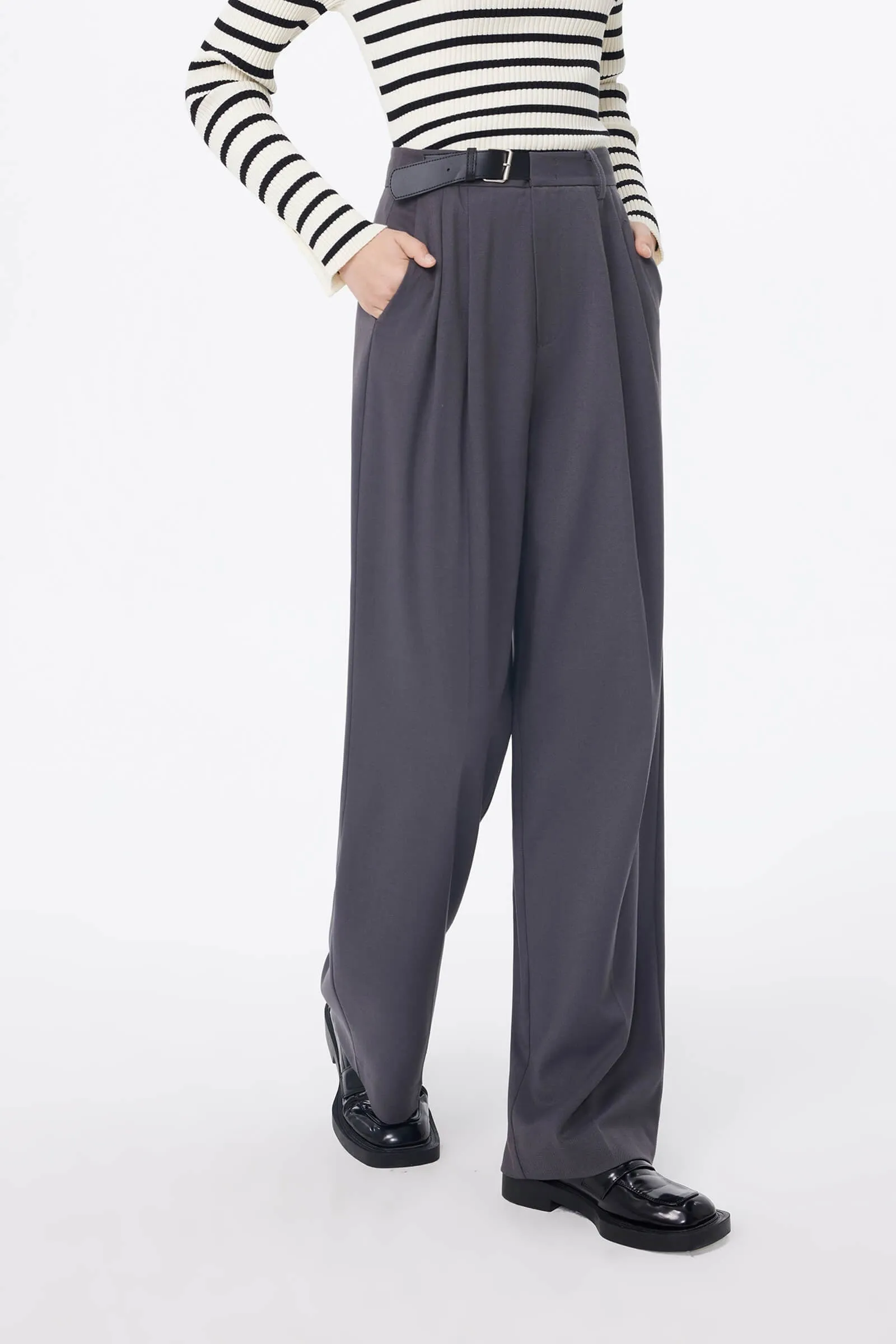 LILY Asymmetrical Suit-Style Casual Pants