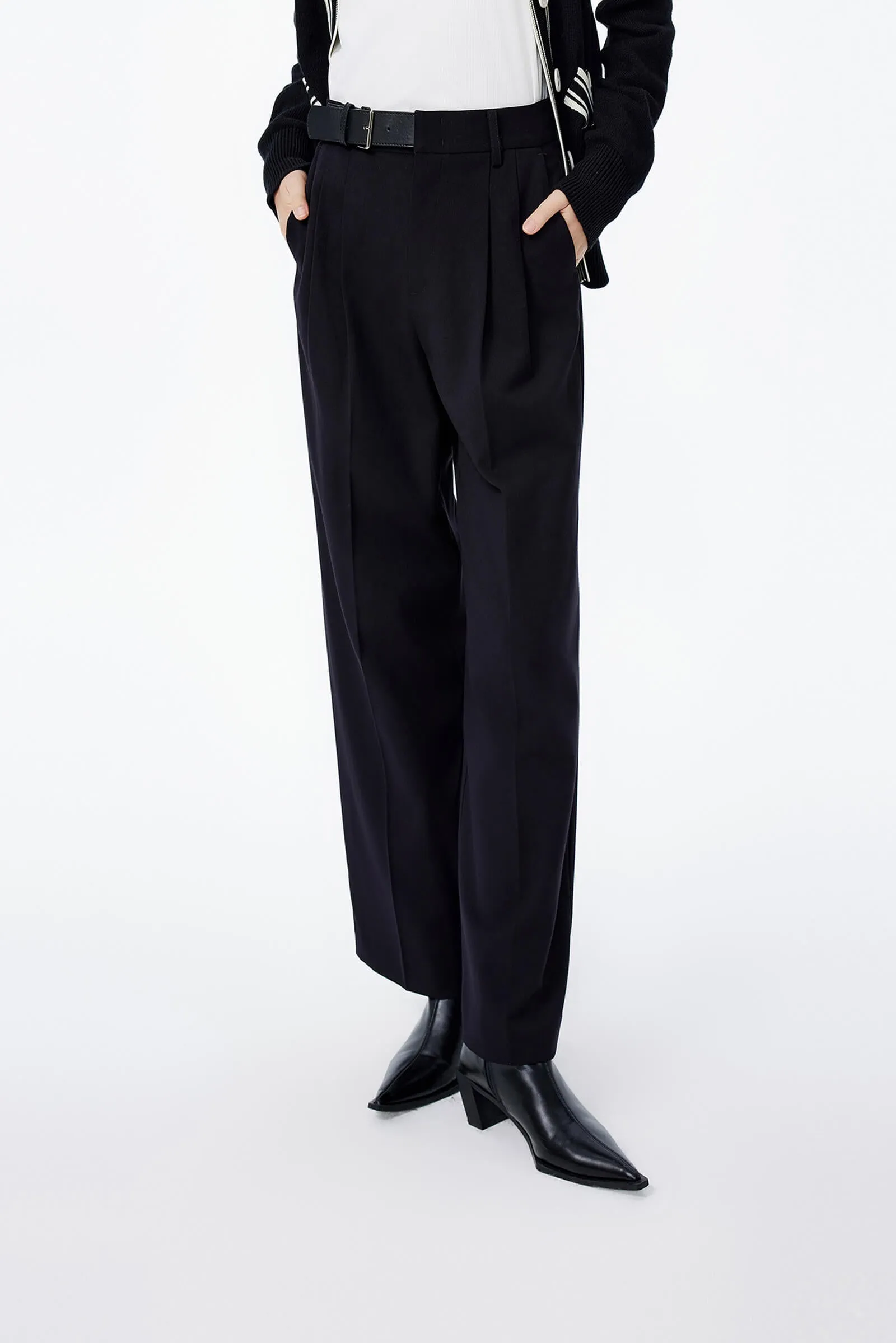 LILY Asymmetrical Suit-Style Casual Pants