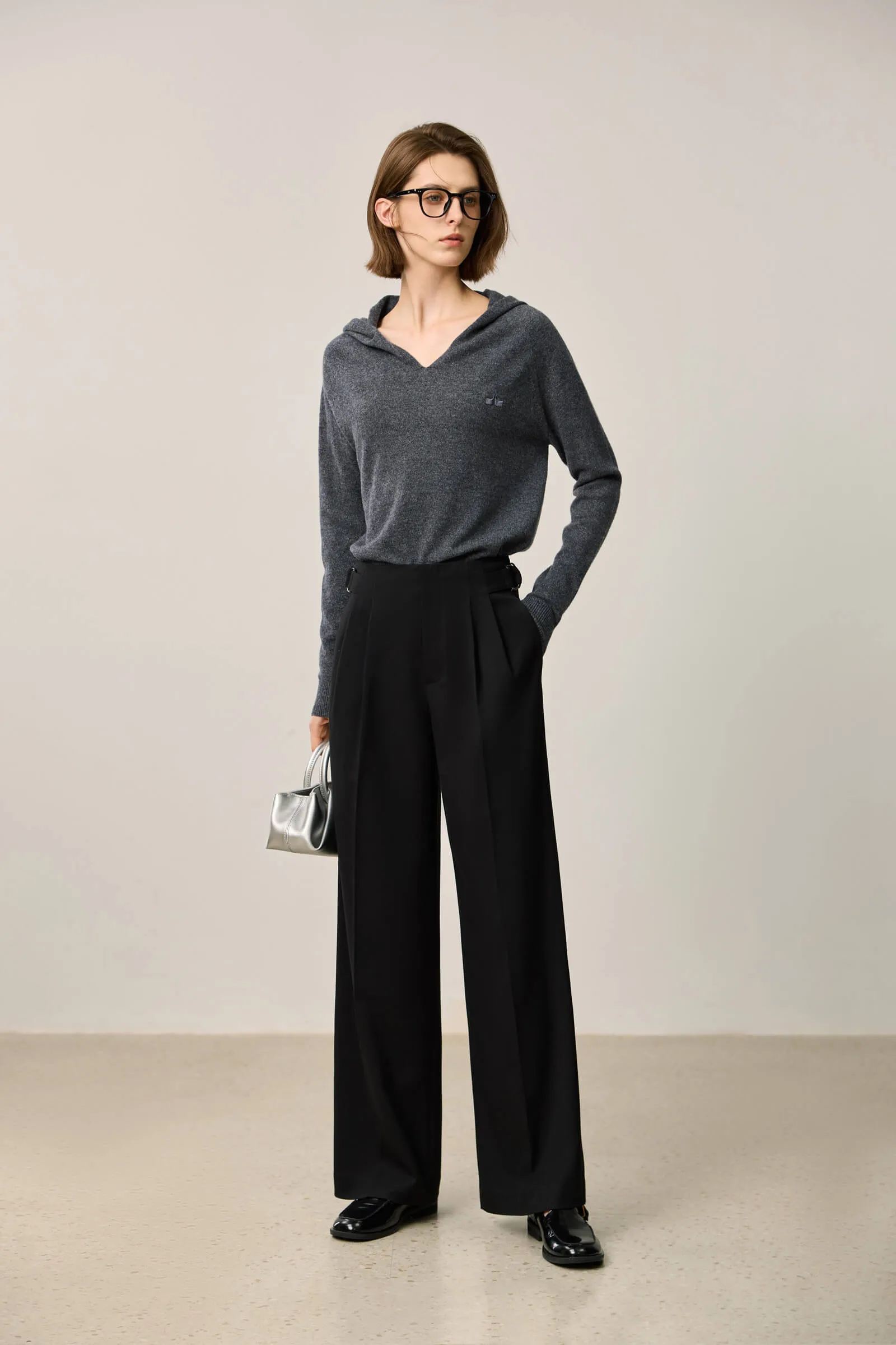 LILY Classic Black Wide-Leg Work Pants