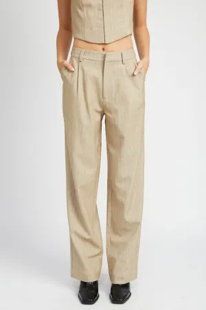 Loose fit pinstripe pants