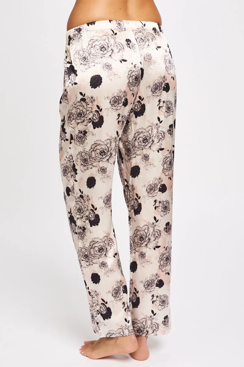 Love & Lustre - Silk Sleep Pant Peony Pink