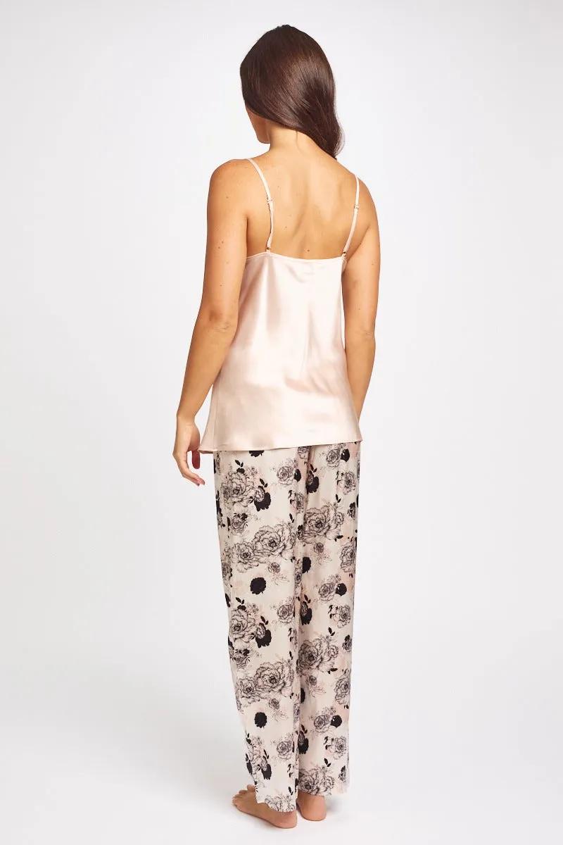 Love & Lustre - Silk Sleep Pant Peony Pink