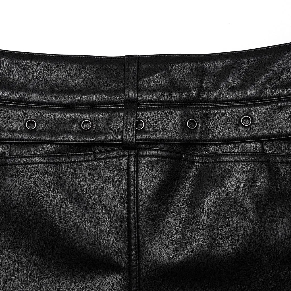 Men's Punk Faux Leather Pants