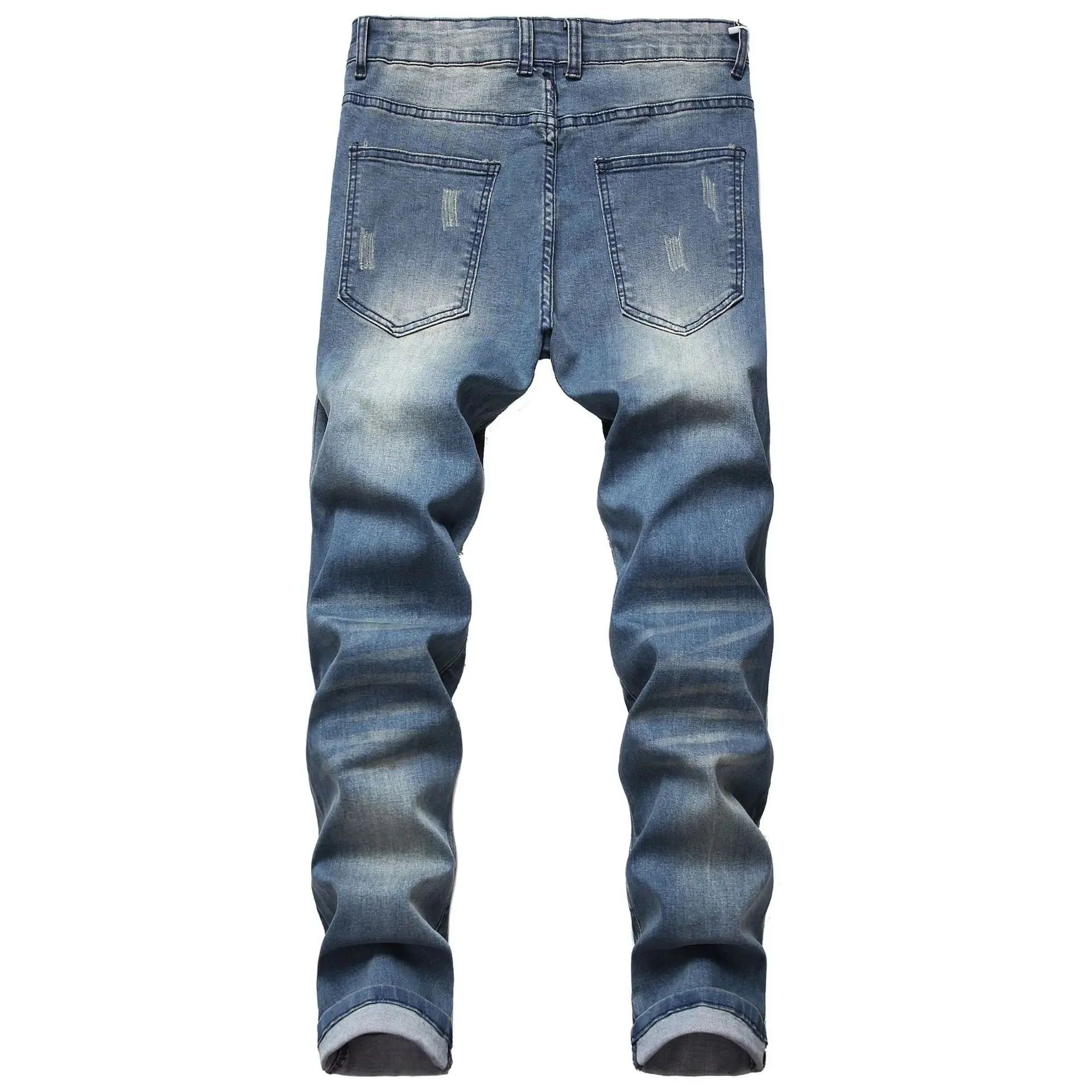 Men's Slim Fit Distressed Stretch Denim Jeans