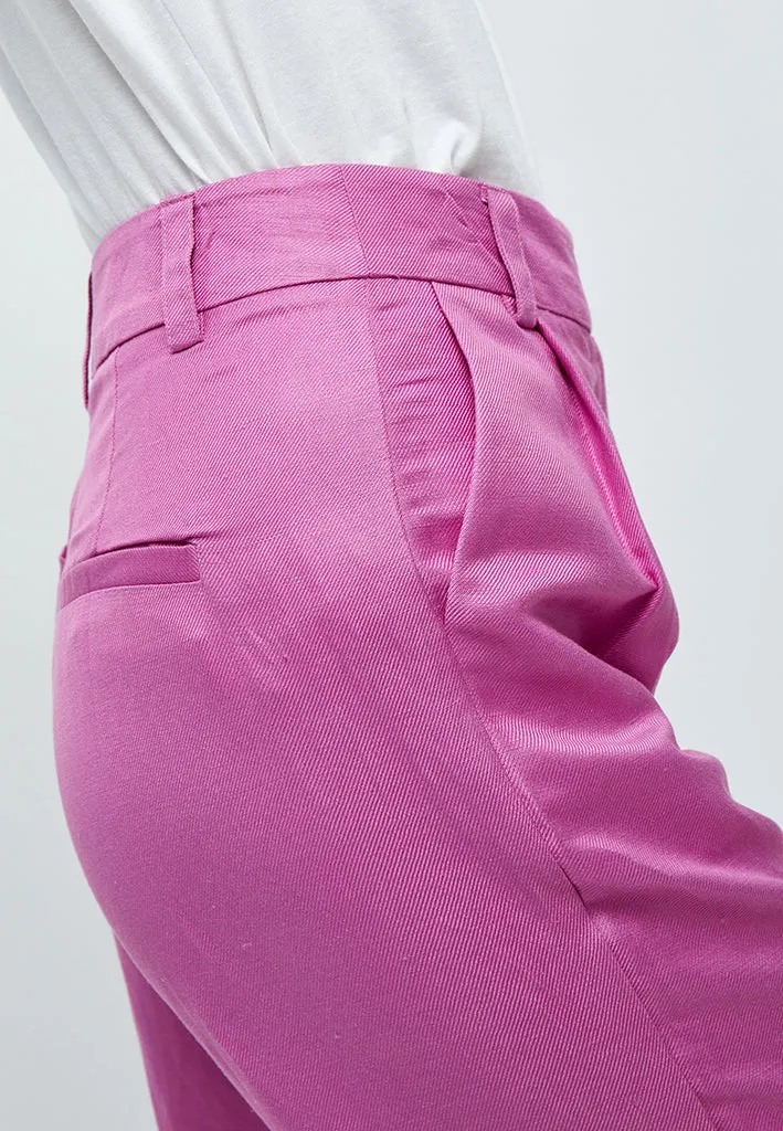 MSAuguste HW Linen Pants - Super Pink