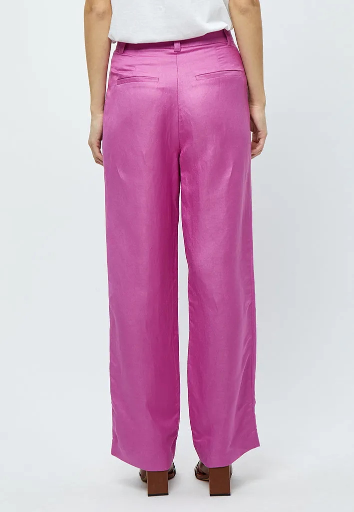 MSAuguste HW Linen Pants - Super Pink