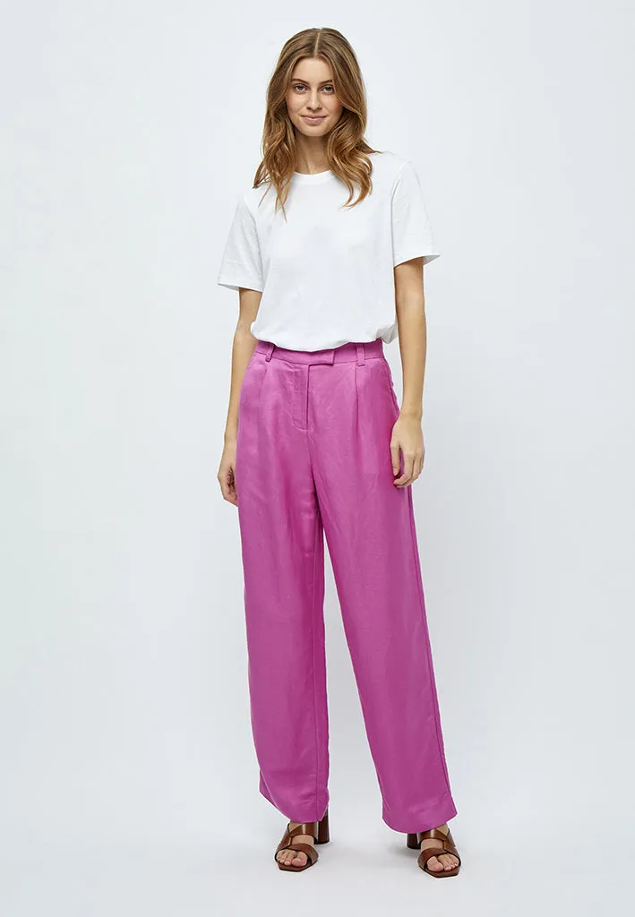 MSAuguste HW Linen Pants - Super Pink