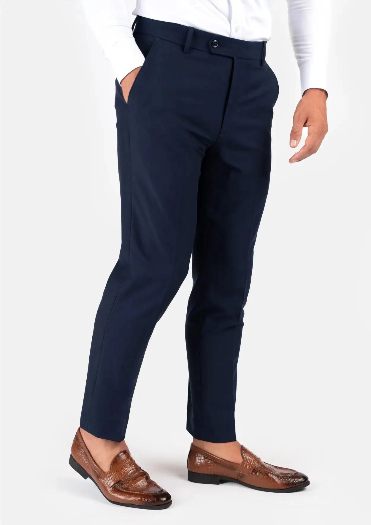 Navy Blue Stretch Pants