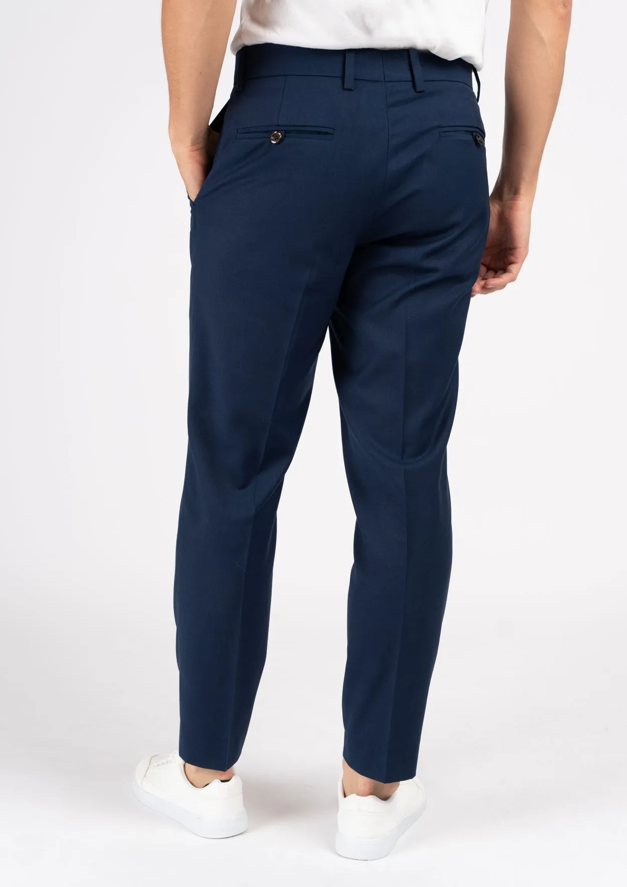 Navy Crosshatch Pants