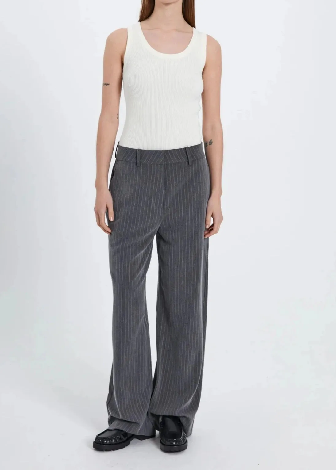 NEO PINSTRIPE PANTS | GREY