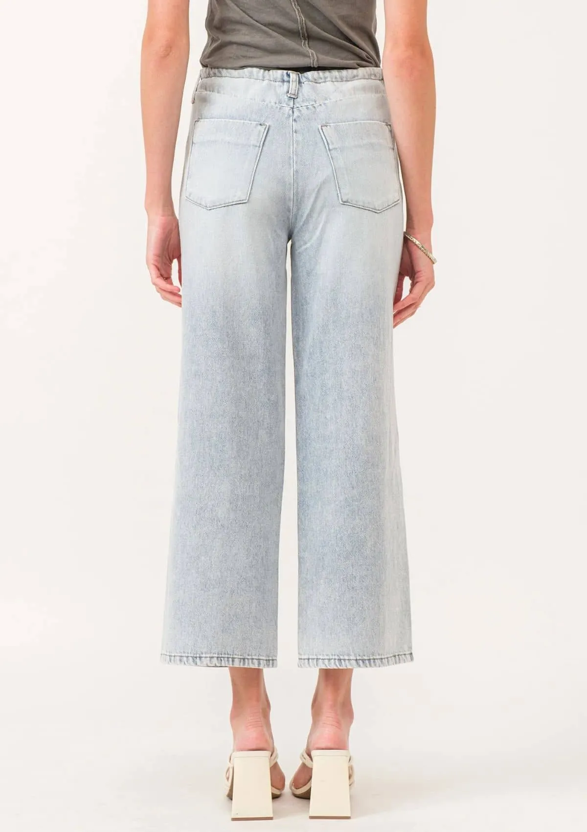 Polly Super High Rise Straight Crop Jeans - Naples